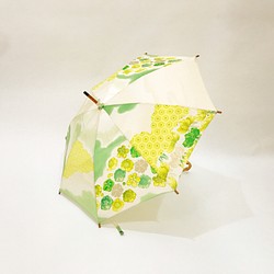 着物日傘　絹の着物をアップサイクル　日本の職人が手仕事で制作　#07 1枚目の画像
