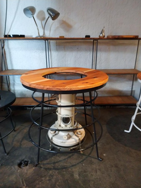 ストーブガード ストーブテーブル サイドテーブル - テーブル・机