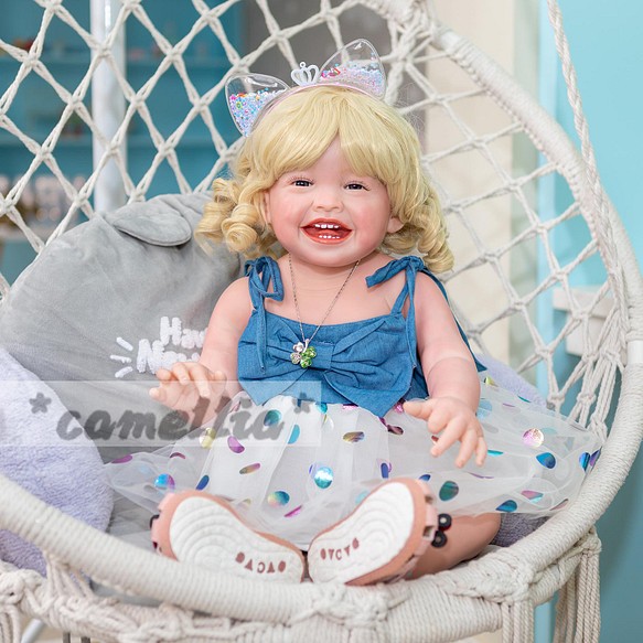 Camellia 笑顔の赤ちゃん 可愛い赤ちゃん リボーンドール 抱き人形 女の子 人形 Camellia 通販 Creema クリーマ ハンドメイド 手作り クラフト作品の販売サイト