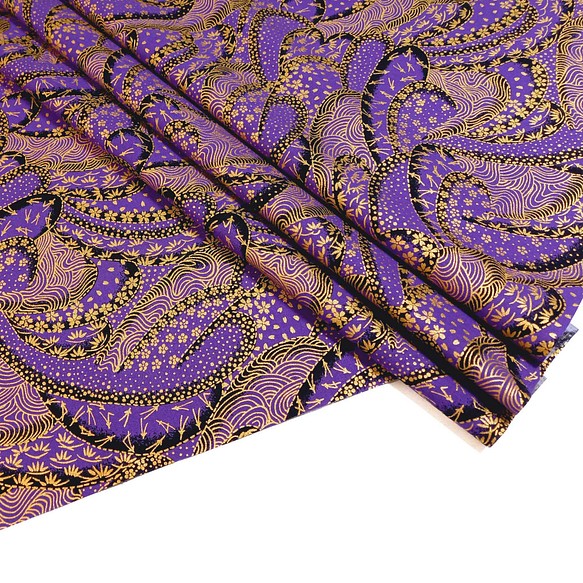 綺麗な紫色★計14.9m*和調線描き紫地コットン生地和風ハンドメイド布地材料木綿