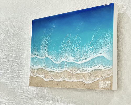 Beach Art A4サイズ　海レジン　オーシャンレジンアート