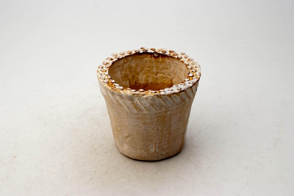 陶器製（2号ポット相当）多肉植物の欲しがる植木鉢 NSSS-1446 1枚目の画像