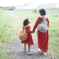 ヘンプ（麻）大きな風呂敷 グリーン 弁当袋・風呂敷 Furoshiki Mignon