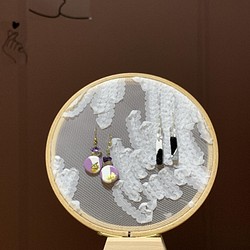 アートオブザアース-ナチュラルクリスタルデザイナーシリーズイヤリングイヤリングヘアクリスタルソフトセラミック 1枚目の画像