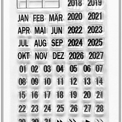 【A-2】 クリアスタンプ シリコンスタンプ カレンダー 1枚目の画像