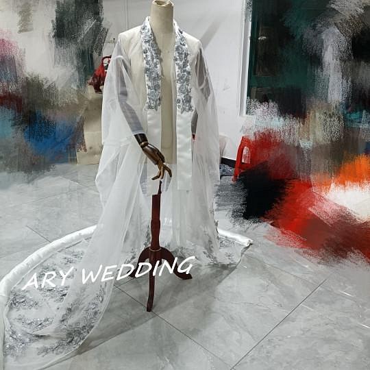 チュール打掛　着物　オーバードレス　レース羽織　ウエディングドレス　お色直し うす衣 花嫁和装 色打掛