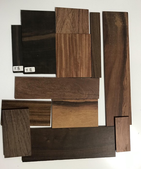 黒檀、紫檀の木端端材のいろいろ詰め合わせ Let's DIY 木材・板