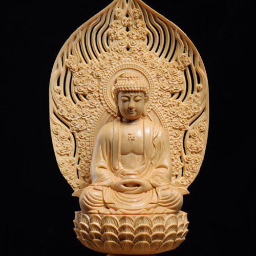 格安即決 釈迦牟尼仏 釈迦如来 風水開運 木彫仏像 仏教工芸品 精密彫刻 