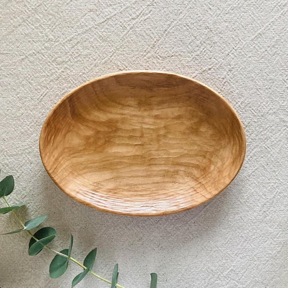 木のオーバル皿（ヤマザクラ）#OD-YZ-02 1枚目の画像