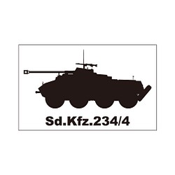 ミリタリーステッカー　8輪装甲車 Sd.Kfz.234/4 1枚目の画像