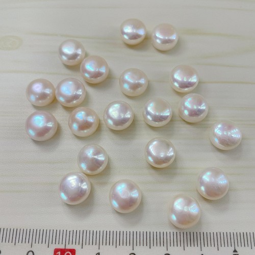 (訳あり)本真珠　淡水バロックパールルース　メタリックカラー3粒セット