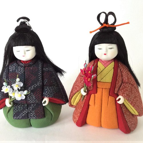 塩沢織木目込雛人形 雛人形「 紅梅白梅雛」 人形 tsumugi-kan 通販 