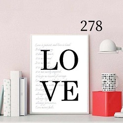 LOVE 愛の言葉　No.278.⭐️ポスター　北欧 アート　名言　愛　LOVE 結婚　　アート ウェディング 1枚目の画像