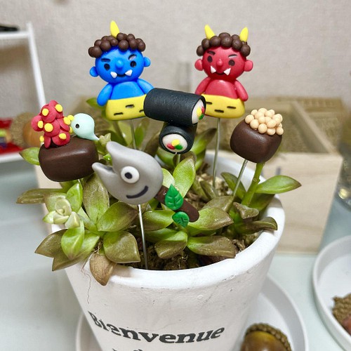 ハンドメイド ガーデンピック 節分ピック 多肉植物 その他インテリア雑貨 ねこのしっぽ 通販 Creema クリーマ ハンドメイド 手作り クラフト作品の販売サイト