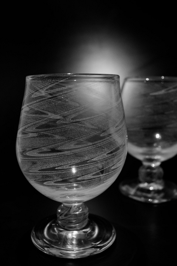 ガラス】波紋-ゴブレット(ワイングラス)-