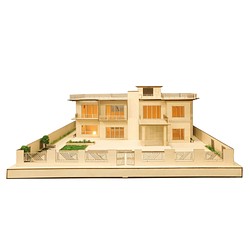 【模型製作】 木製ミニチュア オーダーメイド完成品 〈優雅な別荘〉 1枚目の画像