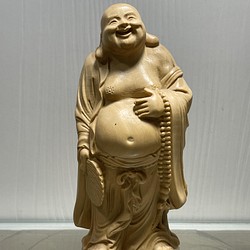 職人手作り 七福神 縁起物 布袋尊 木彫仏像 仏師で仕上げ品 彫刻 ...