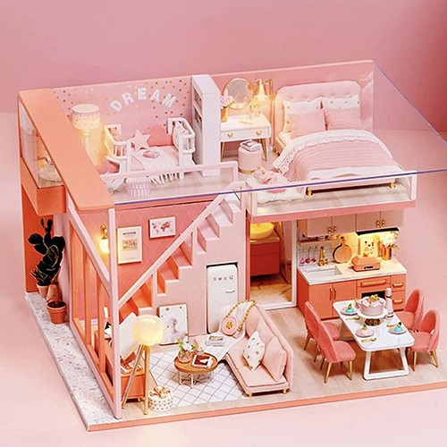 ピンクのドールハウス 置物 atsuko's dollhouse 通販｜Creema(クリーマ 