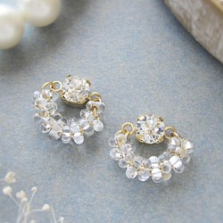 Crystal×bubble earring／pierce*3849* 1枚目の画像