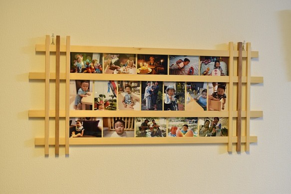 『さけわかめ様専用商品』好きな写真が飾れますセミオーダー木製壁掛けフォトフレーム　C 1枚目の画像
