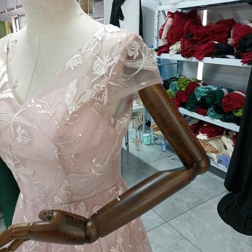 ウエディングドレス 二次会ドレス 3D立体レース刺繍 前撮り 花嫁 