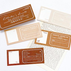 チケットメモ &スタンプ用紙 40枚set《brown》[P169] 1枚目の画像