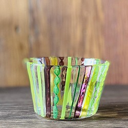 イタリアンレースの小鉢 2 きらきらグリーン お椀・ボウル・鉢 glass