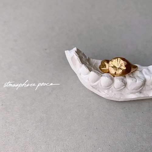 SV925】Teeth : Ring （Gold color） 戒指atmospherepeace 的作品｜Creema