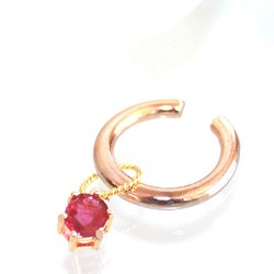 ルビーイヤーカフ×２ 3way Ruby Big Ear-cuff イヤーカフ guinomi