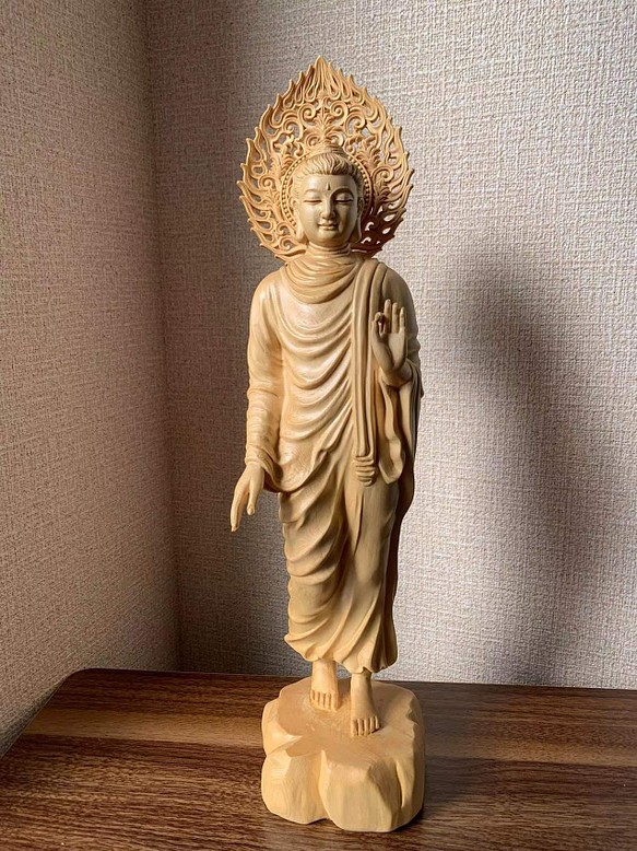 純正直営店  木彫り 仏像 彫刻/オブジェクト
