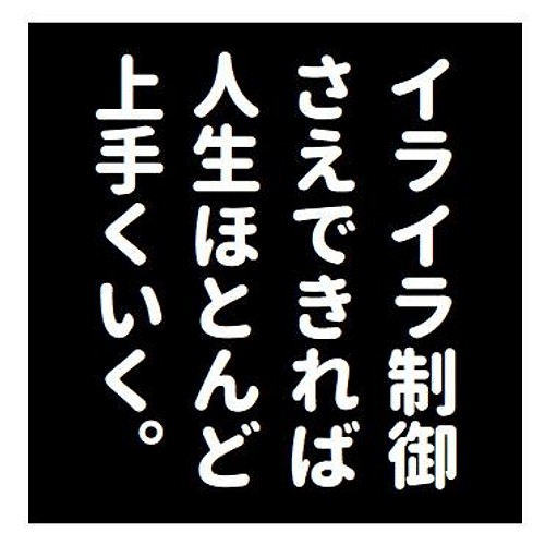 名言風 イライラ制御できれば人生上手くいく おもしろ カー マグネットステッカー マグネット Enterhouse 通販 Creema クリーマ ハンドメイド 手作り クラフト作品の販売サイト