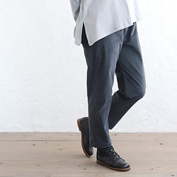 燈芯絨寬鬆錐形褲（木炭色）PT16 第1張的照片