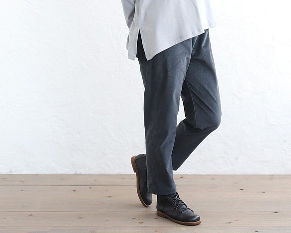 燈芯絨寬鬆錐形褲（木炭色）PT16 第1張的照片