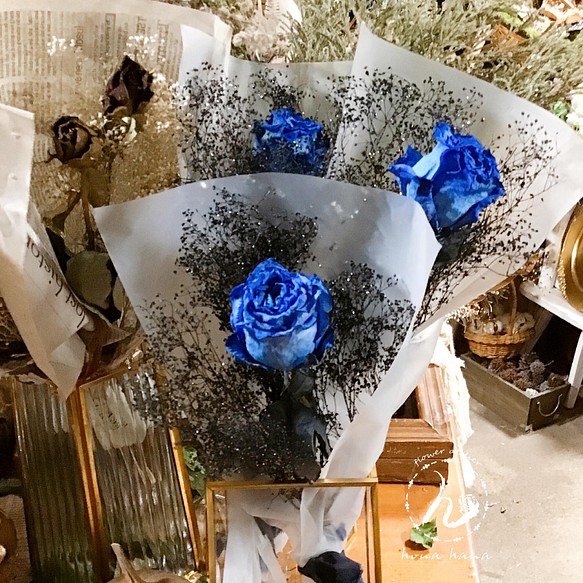 専用です】Blue rose Flowers♪ブーケ風☆スワッグ【壁掛け】 特殊