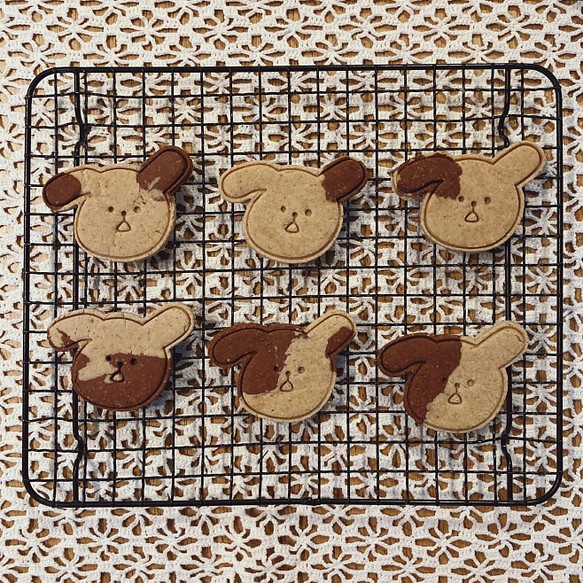 ビックリした犬のクッキー型・クッキーカッター / ペット型枠 / かわいい動物クッキー作り / 感性ホームベーキング 1枚目の画像
