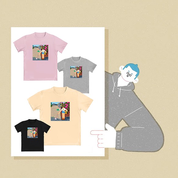 カスタマイズ マルチカラーtシャツ Dipsydailycorner Cottonhattかわいい手描きイラスト台湾 Tシャツ カットソー 全球華人原創ip平台 遊讀世界 通販 Creema クリーマ ハンドメイド 手作り クラフト作品の販売サイト