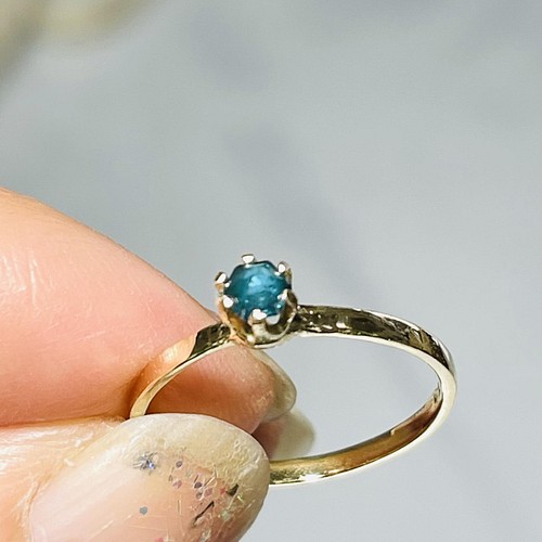天然 モザン ブルー ダイヤモンド 指輪 リング リング 値引販売