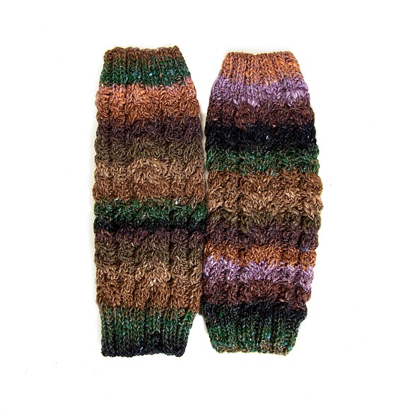 1点もの・手編みのオールウォーマー（森林） 靴下・タイツ HIMITSU shop 通販｜Creema(クリーマ) ハンドメイド・手作り