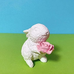 「薔薇＆うさぎ①」　桜子アロマストーン 1枚目の画像
