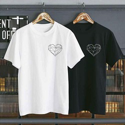 【送料無料】 幾何学 ジオメトリック 韓流 シンプル アート Tシャツ Heart 1枚目の画像
