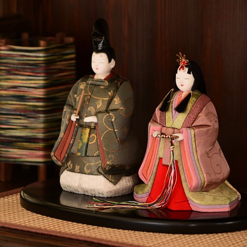 塩沢織木目込雛人形 雛人形「 紅梅白梅雛」 人形 tsumugi-kan 通販 