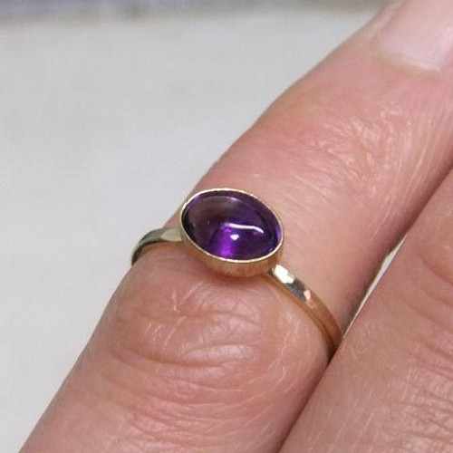 amethyst＊アンティーク調14kgf ring 指輪・リング Roro 通販｜Creema