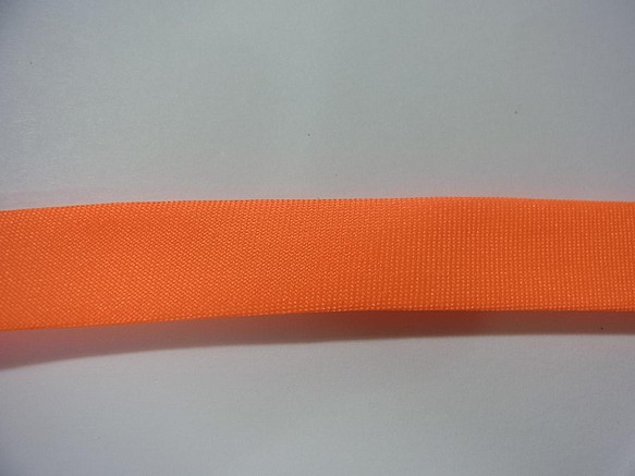 両折れバイアステープ　ネオンカラー　蛍光色　オレンジ　15ｍｍ巾ｘ3mｾｯﾄ 1枚目の画像