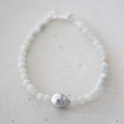 SILVER925 South Sea Pear jade bracelet [kgf3931] 1枚目の画像