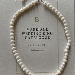 【40センチ】淡水バロックパール ホワイト 小粒 ネックレス チョーカー真珠　結婚式　冠婚葬祭 1枚目の画像