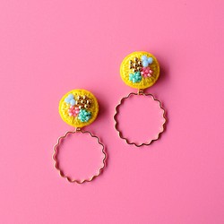 &lt;titi ~Nandemonai Hino Earrings~&gt; 刺繡耳環“春花/Itsuka no Hanaka 第1張的照片