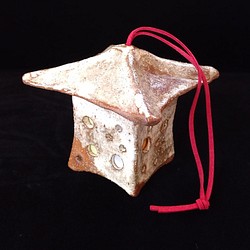 和紙と陶器の灯り・吊るし灯篭（充電式） 1枚目の画像