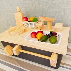 おままごとキッチン 卓上 ハーフタイプ 木製 おもちゃ プレゼント 