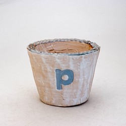 陶器製（3号ポット相当）多肉植物の欲しがる植木鉢 SSMc-2052ブルー 1枚目の画像