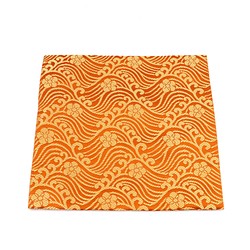 京の錦織　光峯錦織工房　絹糸の光沢を楽しむ　波上梅花緞子　古帛紗 1枚目の画像